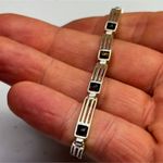 Baltic Amber & Sterling Silver 925 Bracelet With Rectangular Link Design Photo 2