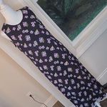 90s Vintage White Stag Womens Long Black Floral Gauzy Crinkled Maxi Dress sz 12 Photo 3