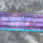 Handmade Reversible Fabric Face Mask Starry Nights Stars Purple Aqua Photo 1