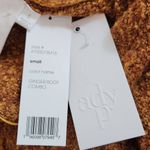 Ady P Brown Sweater Hoodie NWT Size Small Golden Brown Chunky Knit Sweater Gold Photo 6