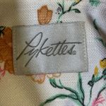 Pykettes Floral Blazer Jacket Women's Open Front Lightweight Cropped White Size M Photo 5