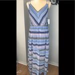 CeCe  V Neck‎ Sleeveless Maxi Dress, Size 6, Blue, NWT Photo 3