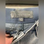 Wit + Wisdom Wyatt 'Ab'Solution Skyrise LIGHTWASH Wide Leg Jeans, Raw Hem;size 6 Blue Photo 3