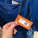 NWT Rhode Velvet Adrian Dress Blue Size 6 Photo 2