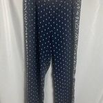 CAbi Bandana Print Navy Pants Sz 4 Wide Leg Boho Festival Style Travel Photo 0