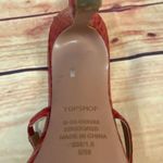 Topshop Red Ankle Strap Heels, Size 5 Photo 2