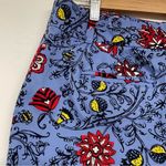 Loft Blue Floral 4in Chino Shorts Dress Shorts Womens 6 Red Yellow Boho Coquette Photo 2