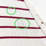 Banana Republic  Dress White & Red Stripe Rib Knit Double V Tank Size Medium Tall Photo 6