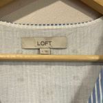 Loft  Wrap Midi Dress L Blue Eyelet 100% Cotton Ruffle Sleeves Summer Sundress Photo 6