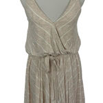 Ocean Drive ‎ Cream Dress Large Casual Resort Boho Beach Spaghetti Strap Photo 0
