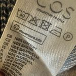 COS  Navy White Pullover Sweater 100% Cotton Crew Neck Stretch Size Small Women's Photo 10