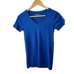 Eddie Bauer  Royal Blue & Magenta V-Neck Short Sleeve T-Shirts Tops Size XS Photo 4