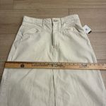 We The Free NWT  People Come As you Are Denim Maxi Skirt Ivory Size 6 Photo 4