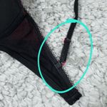 Hot Topic Blackheart Daring Plunge Bra Lined Seamed Underwire Black Red Size 34C Photo 3