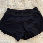 Athleta  Shorts size S inseam 3” waist 30” flat elastic color black small pocket Photo 4