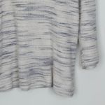 Pure Jill Striped V Neck Long Sleeve Tunic Sweater Cream Gray Size S Casual Cozy Photo 2