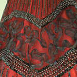 Vintage Beaded Maxi Mermaid Formal Dress whimsigoth y2k Black Red Dress Med Photo 5