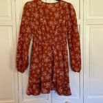Bebop orange floral vneck ruffle skirt dress size small Photo 5