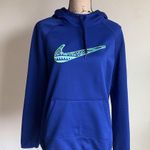 Nike  Therma Fit Royal Blue Hooded Pullover Top Photo 2