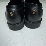 Sam & Libby  Black Loafers Gold Accent 8 faux leather preppy work casual slip on Photo 6