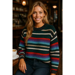 American Eagle  Knit Sweater Crew Retro Revival 90s Artsy Eclectic Indie Sleaze Photo 1