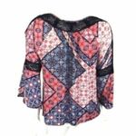 Jessica Simpson  Blouse Small Tassel Bell Sleeve Boho Festival Chic‎ Photo 1