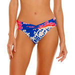 Agua Bendita  Lana Eames Bikini Bottom in Blue Pink Size Medium NWT Photo 0