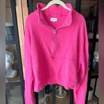 Bandier  x Sincerely Jules Holly Half Zip Sweatshirt pullover neon barbie crop Photo 2