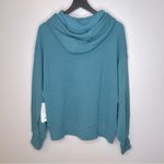Athleta  Blue Balance Waffle Hoodie Sweatshirt Size L NWT Photo 1