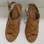 Madewell  Cindy Braided Desert Camel Brown Sandals 7.5 Leather Shoes Excellent Photo 0