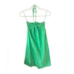 ZARA Green Halter Smocked Poplin Midi Vacation Dress size Small Photo 8