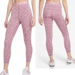 Nike  PRO‎ Space Dye Cropped Training Tights Womens Size XS Sweet Beet Pink Glaze Photo 3