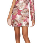 Sabina Musayev Juliette Sequined Velvet Dress in Multi Pink Size Medium Photo 0