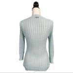 Rue 21 Open Knit Lightweight 3/4 Sleeve Hi Low Sweater Blue Small Photo 3