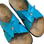 Betula by Birkenstock Bright Blue Butterfly Accent Sandals, Sz EU 41 / US 10 Photo 9