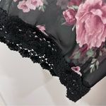 Black floral kimono wrap top and bright pink dress with pockets size medium Photo 2