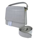 JW Pei NEW  White Croc Vegan Leather Faux Crossbody Strap Top Handle Handbag OS Photo 5