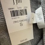 J. Jill‎ Sparkle Flounce Metallic Tonal Stripe Linen Blend Sweater Size S NWT Gray Photo 5