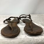 Frye Carson T-Strap Sandal Dark Brown Ladies 9M Photo 3