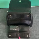 Brighton Vintage  Fold Over Purse in Brown Alligator and Black Leather Photo 3