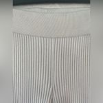 Aerie  Flare Pants Womens Medium Cream Extra Extra Stretch Ribbed Y2K Photo 1