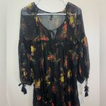 Forever 21 Forever 21 Sheer Floral Chiffon Tiered Lace Maxi Dress Size S Photo 3