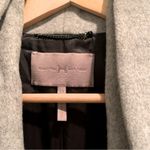 Halston Heritage  Gray Drape Collar Classic Wool Pea Coat M Single Button Photo 2