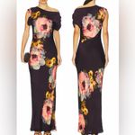 Amanda Uprichard NEW  Elroy One Shoulder Satin Maxi Dress in Seona Print Sz L Photo 1