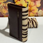 Lot Of 2 Real Handmade Animal Print Fur Leather Loop Closure Wallet/Hand Clutch Photo 9