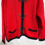Saks 5th Avenue Saks Fifth Avenue Red Vintage Wool Blend Sweater Sz L Photo 3