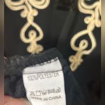 Simply Couture  3XL Plus Formal Tunic embroidered embellishment Black Gold EUC Photo 6