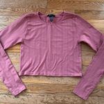 pink mauve workout cropped long sleeve top Size M Photo 0