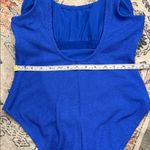 Shade & Shore  Vibrant Blue Textured Swimsuit size medium 8/10 Photo 4