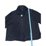 Boden womens black open knit metallic sparkly cardigan with one button closure s Black Size 18 Photo 4